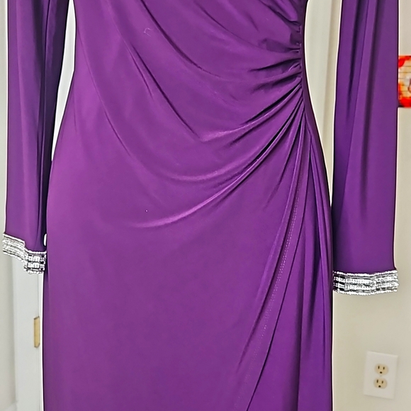 MSK Women's Purple Rhinestone Dress. Size S./M - Picture 10 of 12